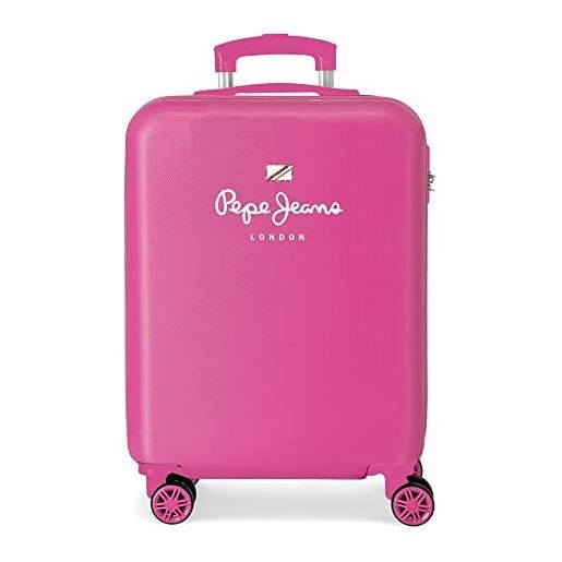 Pepe Jeans luna valigia da cabina rosa 38 x 55 x 20 cm rigida abs chiusura a combinazione laterale 35 l 2 kg 4 ruote bagagli a mano, rosa, taglia unica, valigia cabina