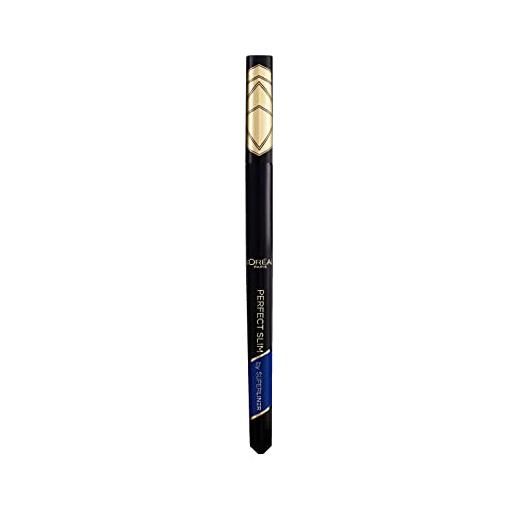 L'Oréal Paris eyeliner in penna superliner perfect slim, tratto preciso, tenuta fino a 24h, colore: navy (04)