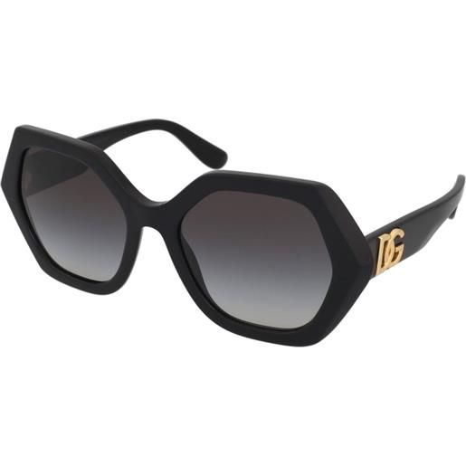 Dolce & Gabbana dg4406 501/8g | occhiali da sole graduati o non graduati | prova online | plastica | quadrati, esagonale | nero | adrialenti