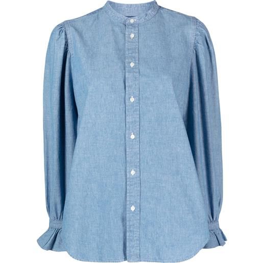 Polo Ralph Lauren camicia denim con maniche a palloncino - blu