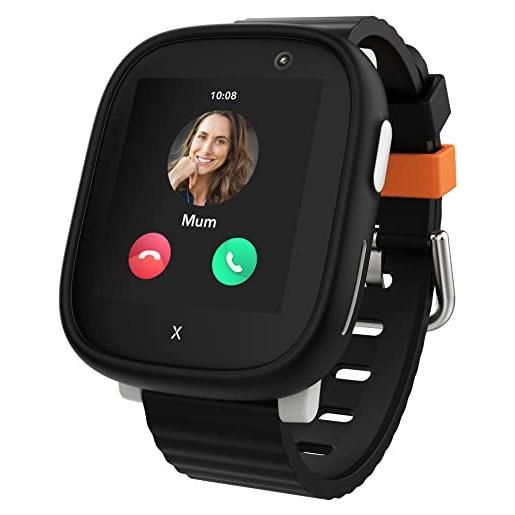 XPLORA x6 play - telefono orologio per bambini (4g) - chiamate, messaggi, modalità scuola per bambini, funzione sos, localizzazione gps, fotocamera e contapassi - include 2 anni di garanzia (nero)