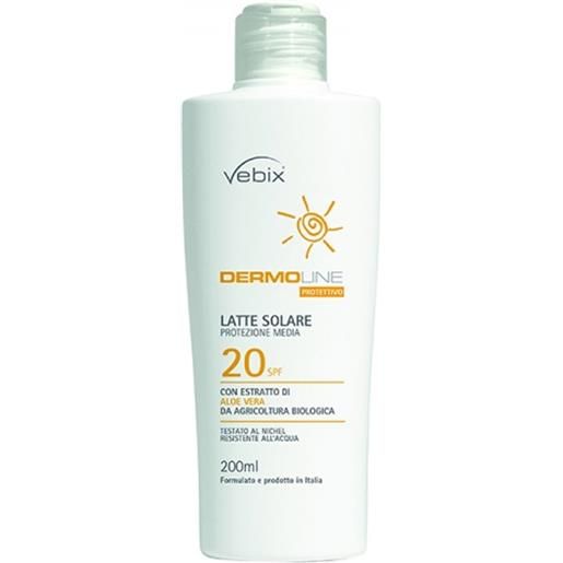 Vebix dermoline protettivo - latte solare spf20, 200ml