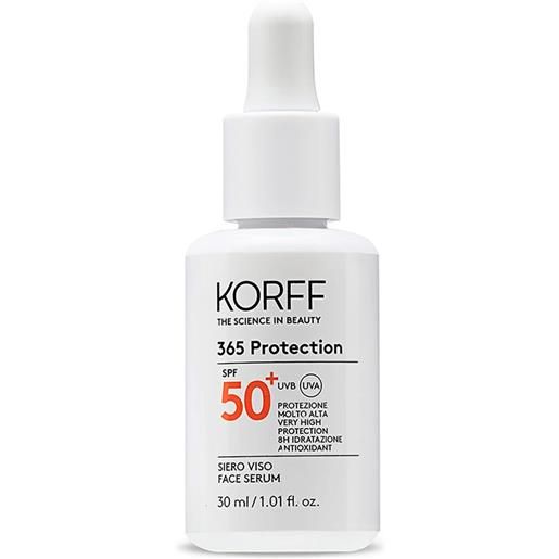 Korff Sole korff 365 protection - siero viso spf 50+ protezione solare molto alta, 30ml