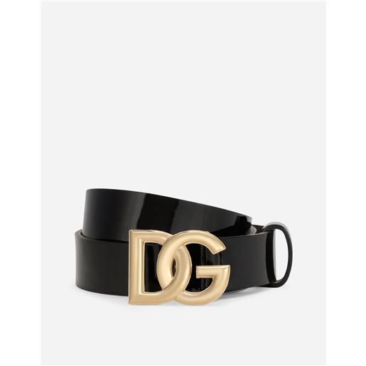 Dolce & Gabbana cintura in vernice dg logo