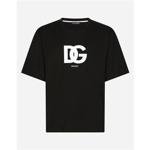 Dolce & Gabbana t-shirt cotone con stampa logo dg