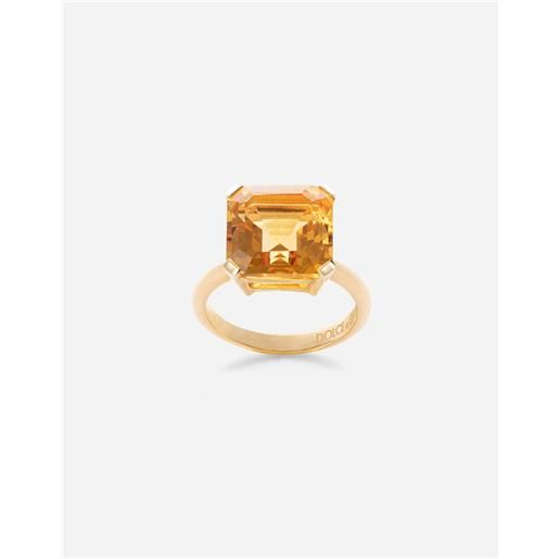 Dolce & Gabbana anello anna in oro giallo 18kt con quarzo citrino
