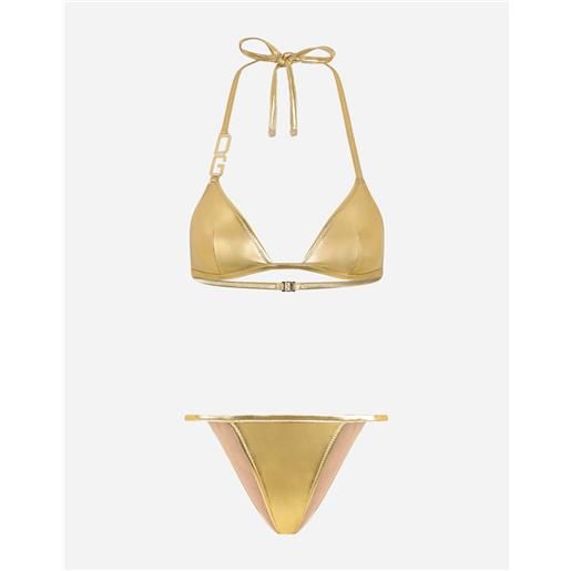 Dolce & Gabbana triangle bikini with dg logo