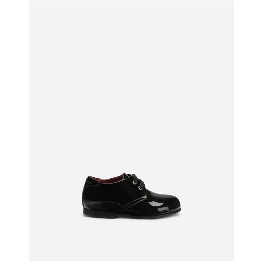 Dolce & Gabbana patent leather derby shoes with logo