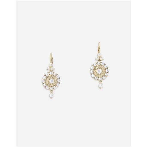 Dolce & Gabbana romance earrings in yellow gold with pearls