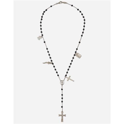 Collana con catena ciondolo Croce viso Jesus Collanina Crocifisso color  silver