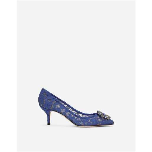 Dolce & Gabbana lace rainbow pumps with brooch detailing