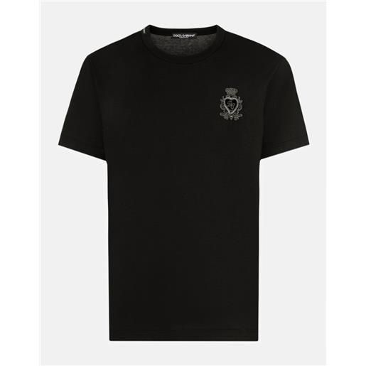 Dolce & Gabbana cotton t-shirt with heraldic patch