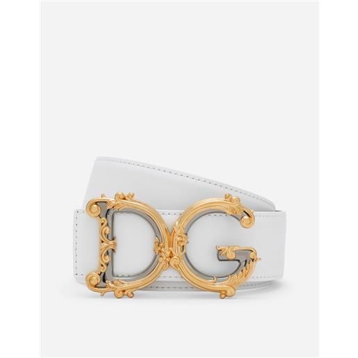Dolce & Gabbana leather belt with baroque dg logo