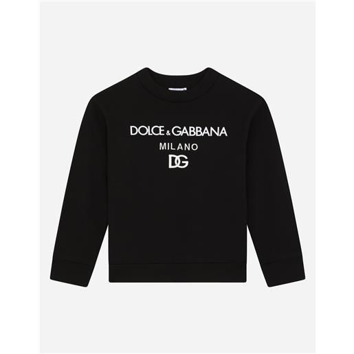 Dolce & Gabbana felpa in jersey stampa dg milano