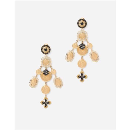 Dolce & Gabbana sicily earrings in yellow 18kt gold with medals