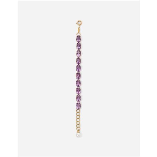 Dolce & Gabbana anna bracelet in yellow 18kt gold with amethysts