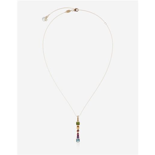 Dolce & Gabbana pendente i rainbow alphabet con gemme multicolor