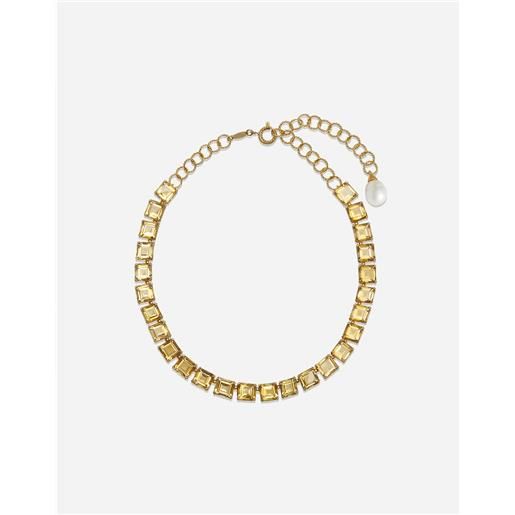 Dolce & Gabbana anna necklace in yellow gold with citrine quartzes