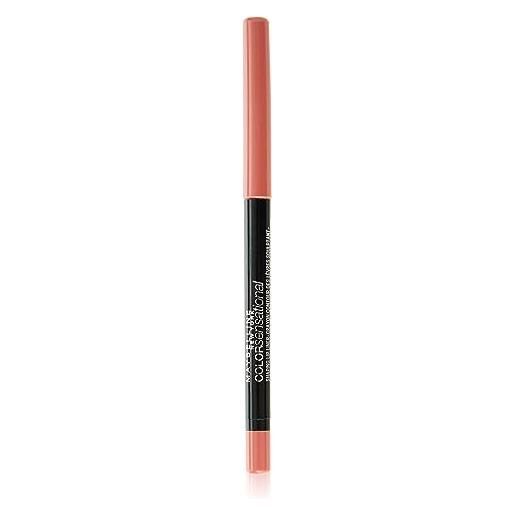 Maybelline new york matita labbra color sensational shaping lip liner, automatica, labbra scolpite, dusty rose (50), 0,3 g