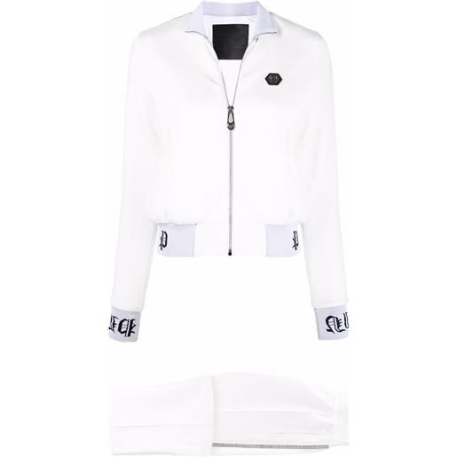 Philipp Plein giacca sportiva con logo - bianco