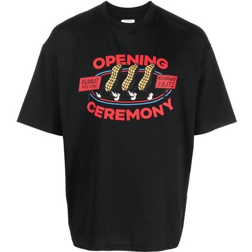 Opening Ceremony t-shirt peanuts con logo - nero