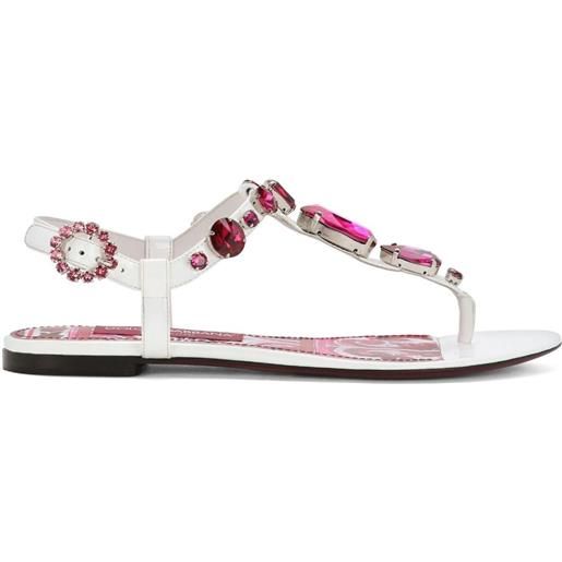 Dolce & Gabbana sandali con stampa maiolica - bianco