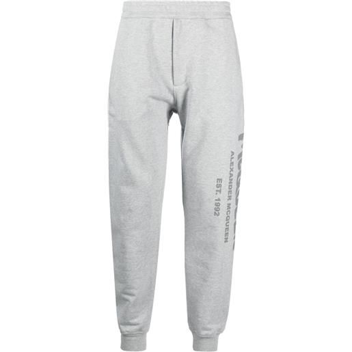 Alexander McQueen pantaloni sportivi con stampa - grigio