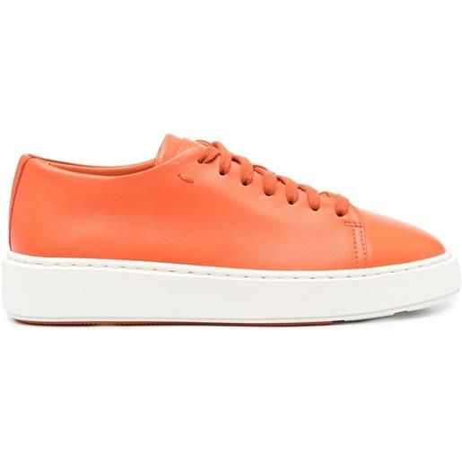 Santoni sneakers con stampa - arancione