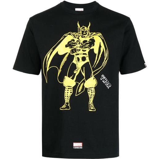 A BATHING APE® t-shirt con stampa thor x marvel - nero
