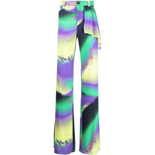 Natasha Zinko pantaloni con stampa - multicolore