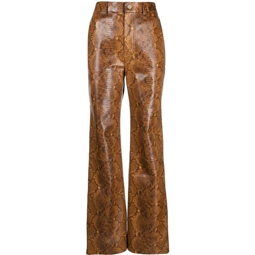 Nanushka pantaloni con stampa - marrone