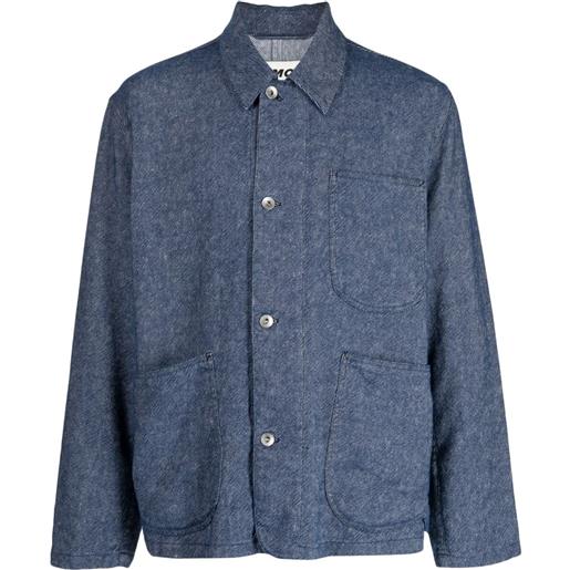 YMC giacca-camicia denim con tasche - blu
