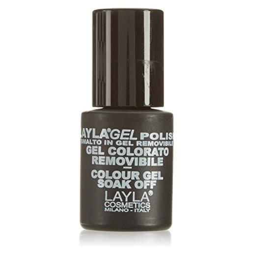 Layla cosmetics laylagel polish smalto semipermanente per unghie con lampada uv, 1 confezione da 10 ml, tonalità crispy pink