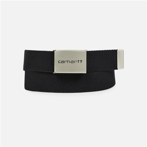 Carhartt WIP clip belt chrome black unisex