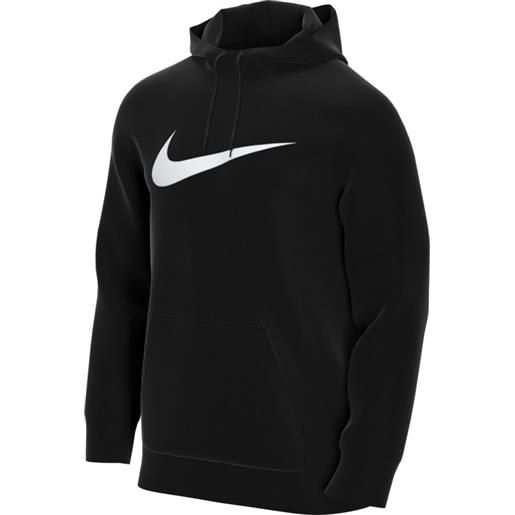 Nike m nk dry hoodie po swoosh felpa zip capp garz black/white uomo