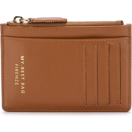 MY BEST BAG | porta carte pelle marrone cammello