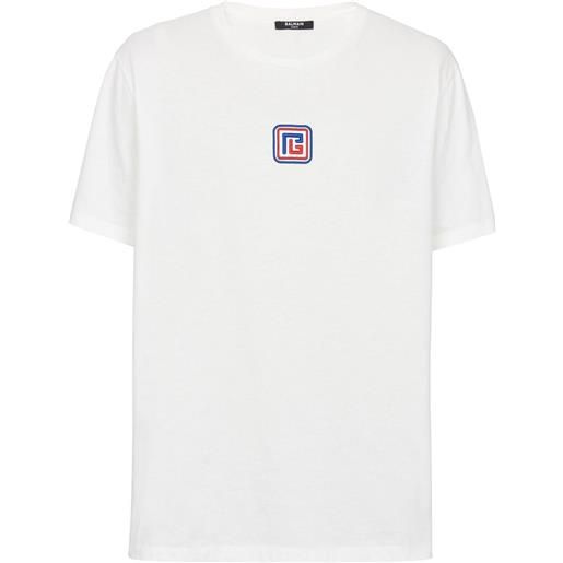 Balmain t-shirt girocollo pb - bianco