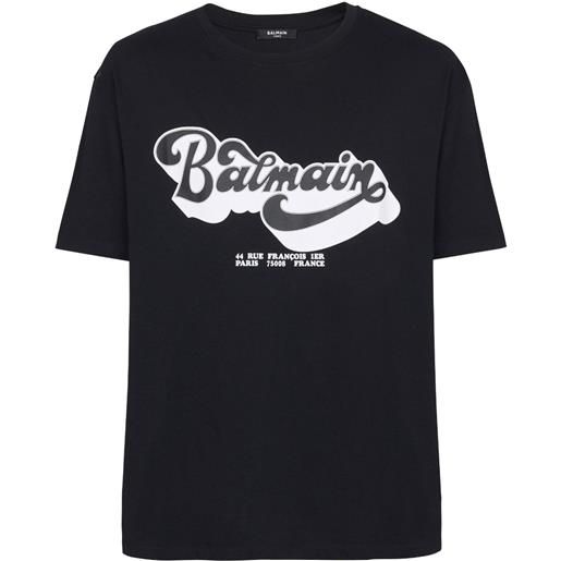 Balmain t-shirt con stampa 70s - nero
