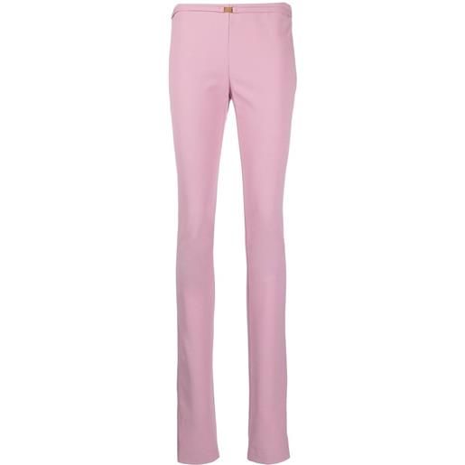 Blumarine pantaloni slim con cintura - rosa