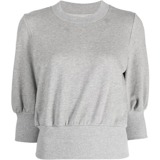 3.1 Phillip Lim top con maniche a palloncino effetto mélange - grigio