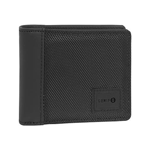 Comix u - portafoglio classic black, portafoglio uomo e donna - porta carte e porta banconote