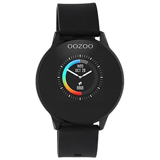 Oozoo smartwatch unisex Oozoo con cinturino in silicone nero/nero 43 mm q00115