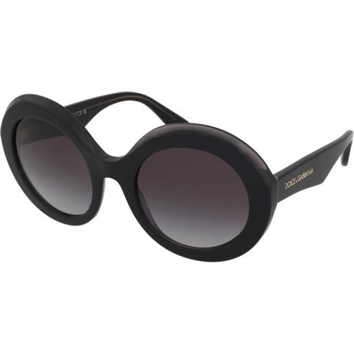 Dolce & Gabbana dg4418 32468g | occhiali da sole graduati o non graduati | prova online | plastica | tondi | nero | adrialenti