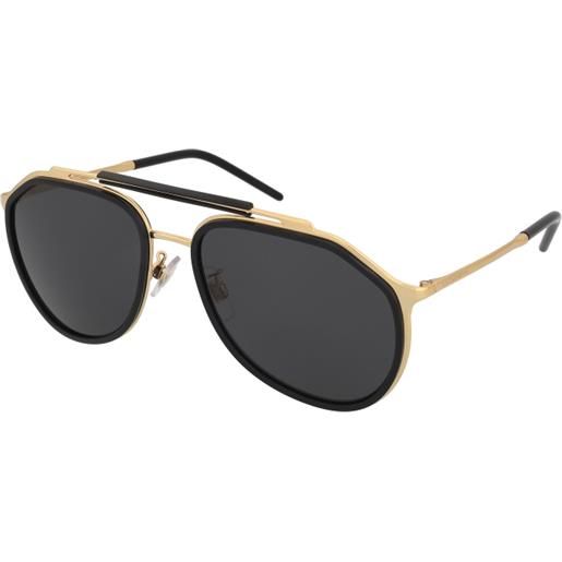 Dolce & Gabbana dg2277 02/87 | occhiali da sole graduati o non graduati | prova online | unisex | metallo | pilot | nero, oro | adrialenti