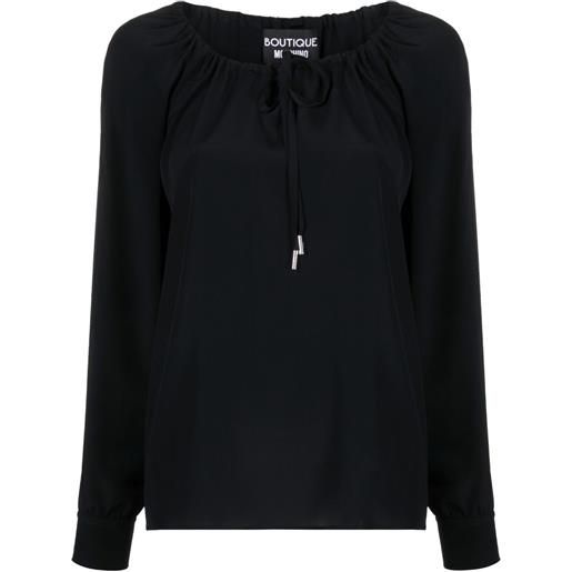 Boutique Moschino blusa con coulisse - nero
