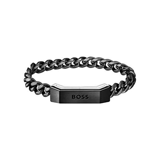 BOSS jewelry braccialetto a catena da uomo collezione carter disponibile in black s
