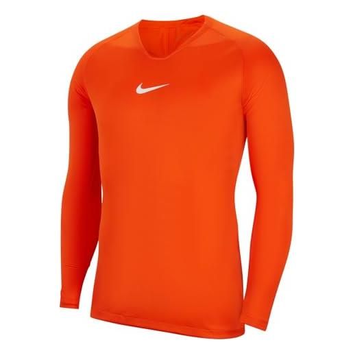 Nike park first layer jersey ls maglia, uomo, safety orange/white, 2xl