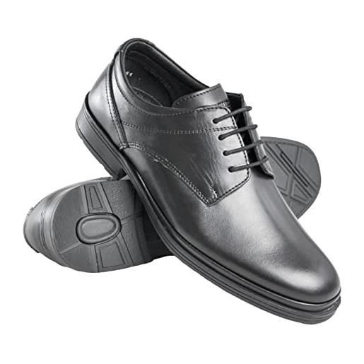 Zerimar calzature eleganti | scarpe casual in pelle da uomo | calzature per uomo | calzature uomo in pelle eleganti | scarpe eleganti | scarpe di pelle | colore nero taglia 43