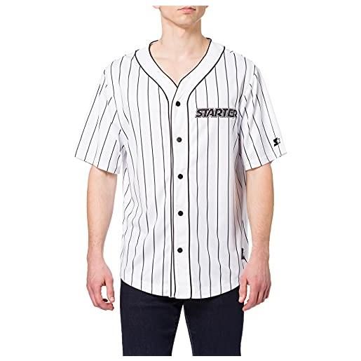 Starter black label shirt starter baseball jersey maglietta da bowling, bianca, l uomo