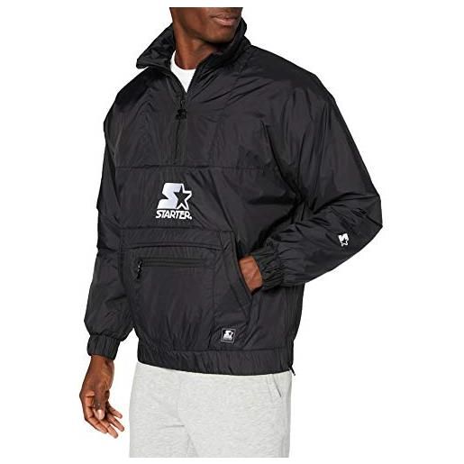 Starter black label logo windbreaker giacca a vento, nero, xxl uomo